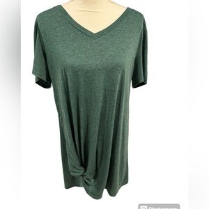 Women's casual V-Neck t-shirt style front knot dress. EUC Size L